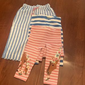 3 Boden Girls Pants. One Capri, one legging, one gauzy-like loose pant.